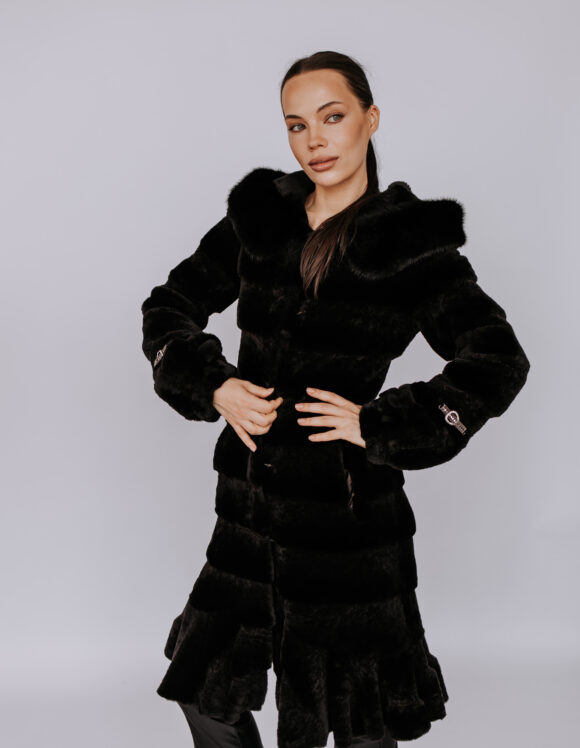Women's short fur coat
